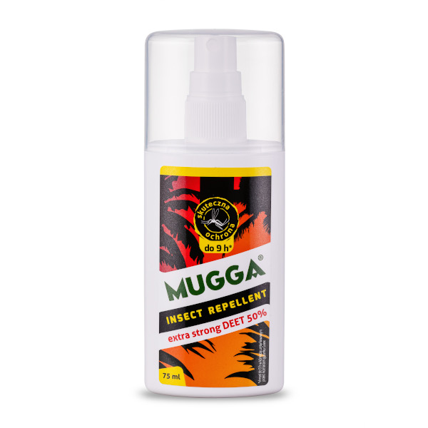 Zestaw Mugga Strong 2 szt Spray 50% DEET KOMARY KLESZCZE