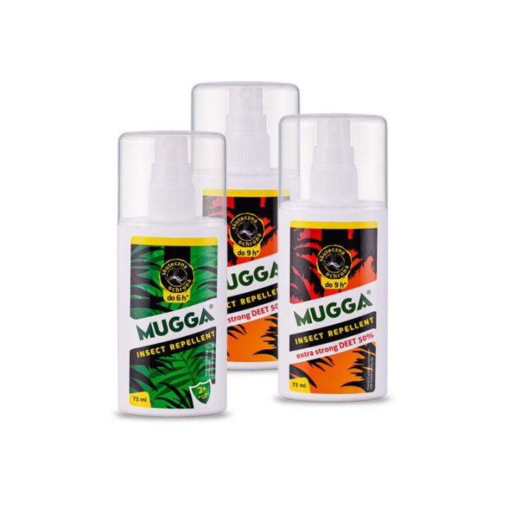 MUGGA 2XSPRAY STRONG 50%+SPRAY 9,5% KLESZCZE KOMARY - Mugga Online