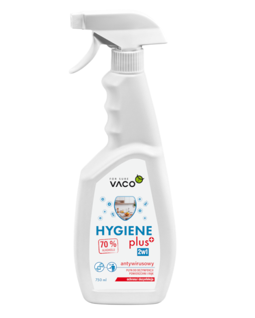 DV183 VACO Hygiene PLUS Spray do dezynfekcji rąk i powierzchni - 750 ml 5901821959698
