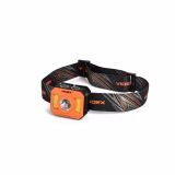 Latarka czołowa Videx VLF‑H085‑OR – 400 lm, zasięg 110 m, 8 trybów, sensor USB‑C, wodoodporność IP65. Lekka, wytrzymała, z akumulatorem Li‑pol 850 mAh.